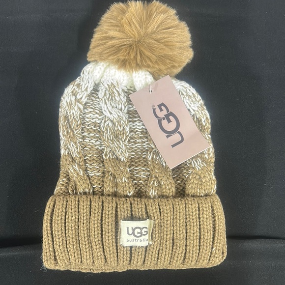 UGG Accessories - UGG Knitted Pom Pom Winter Beanie Hat